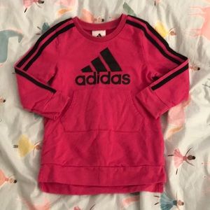 EUC Pink Adidas Toddler 24M Crew Sweatshirt & Pant